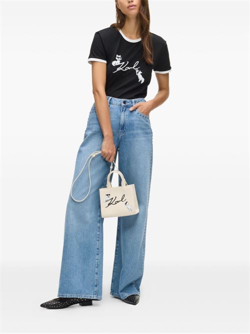 T-shirt donna manica corta con stampa Karl Lagerfeld | B1W17040999